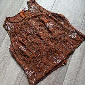 Beautiful beaded women's blouse size large